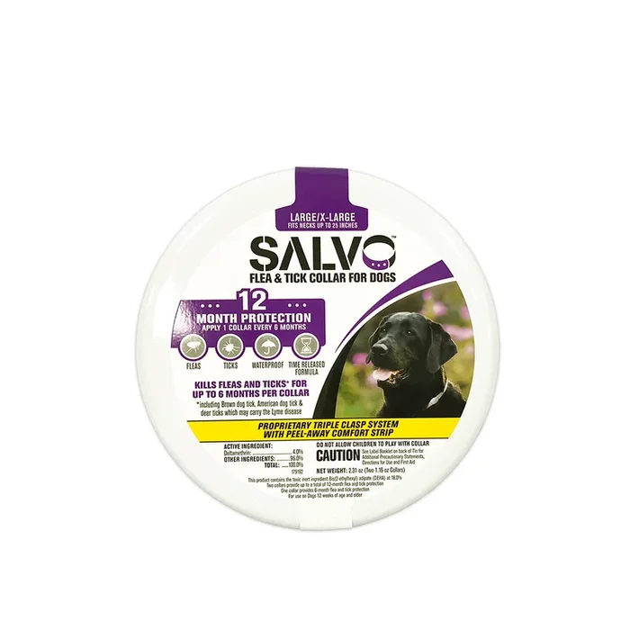 Salvo Flea & Tick Collar for Large Dogs – 2pk