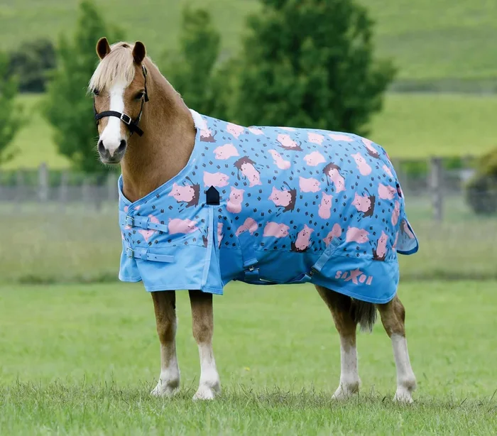 Saxon 600D Pony Standard Neck Blanket, Medium, 180 Grams, Pig Print