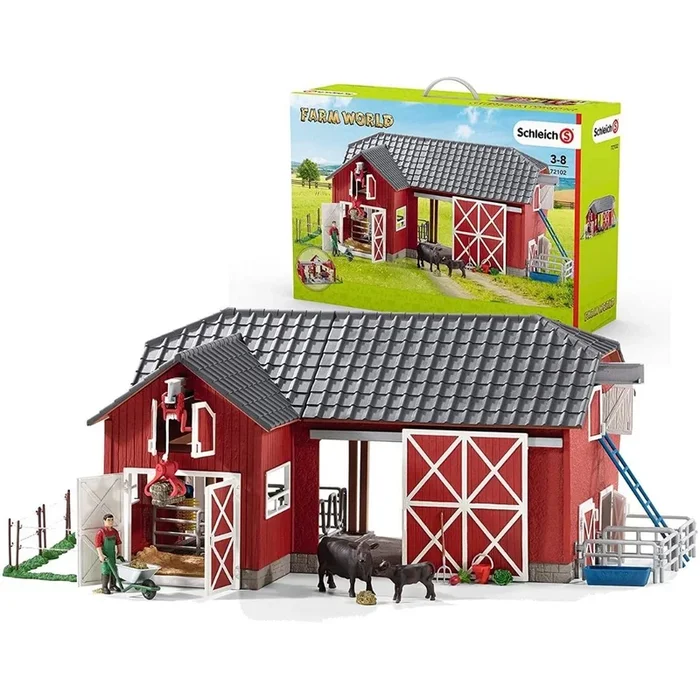 Schleich – Large Toy Barn and Farm Accessories