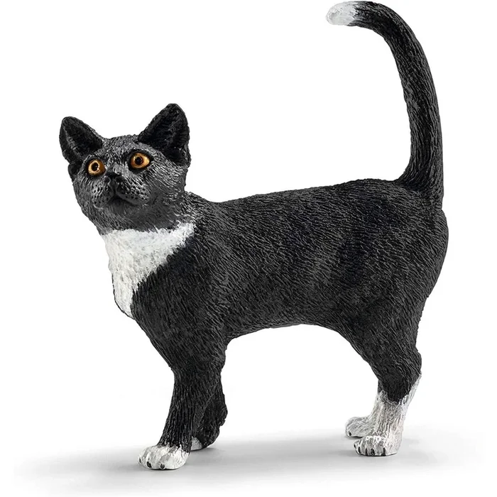 Schleich – Standing Black & White Cat
