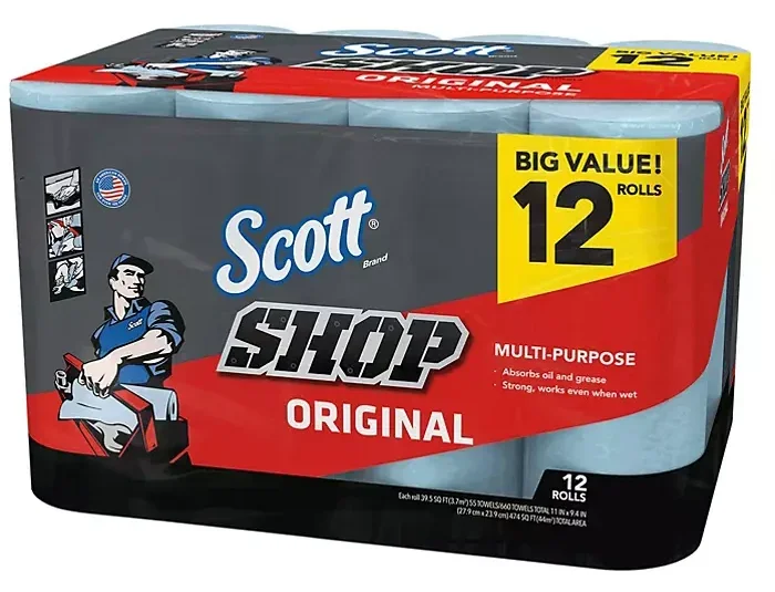 Scott Shop Towels Original (55 sheets/roll, 12 rolls)