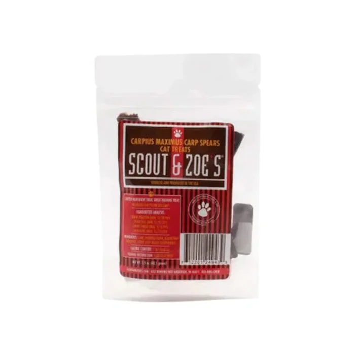 Scout & Zoe’s Carpius Maximus Dehydrated Carp Jerky Spears for Cats