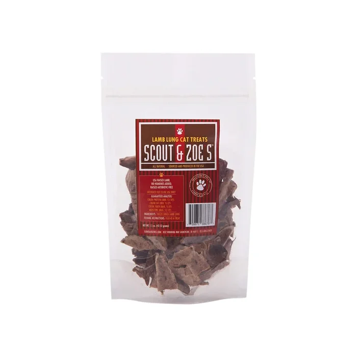 Scout & Zoe’s Freeze Dried Lamb Lung Cat Treats