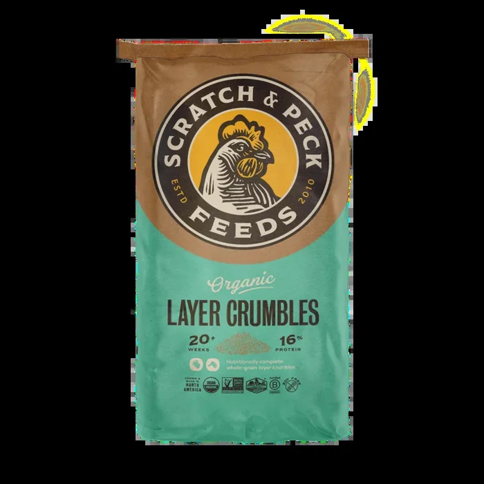 Scratch & Peck Organic Layer Crumbles 16% – 35lbs