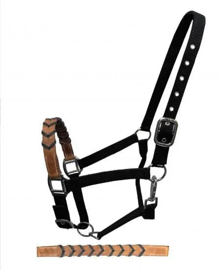 Showman Leather Nose & Buckstitch Halter