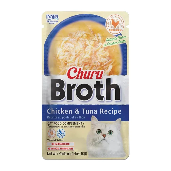 Side Dish Cat Treat – CHURU Broth – Chicken & Tuna Recipe