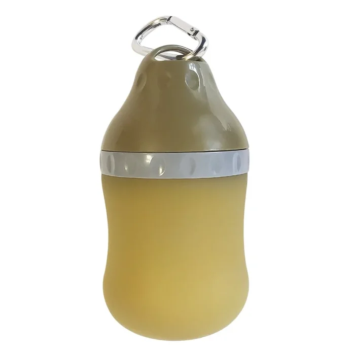 Silicone Travel Water Bottle for Dogs – Leak-Proof, Portable & Collapsible – Green/16oz