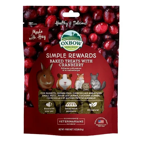 Simple Rewards – Small Animal Treat – Baked with Cranberry – 3 oz