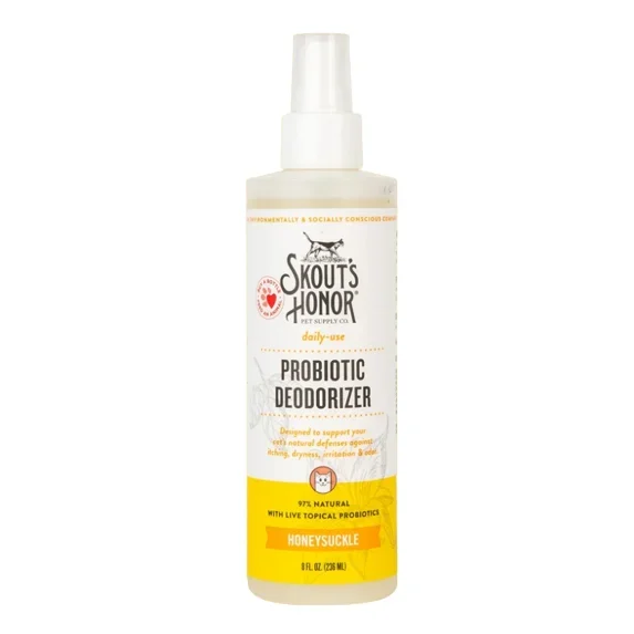 Skout’s Honor – Cat Probiotic Deodorizer Spray, Honeysuckle
