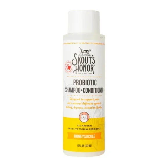 Skout’s Honor – Cat Probiotic Shampoo & Conditioner, Honeysuckle