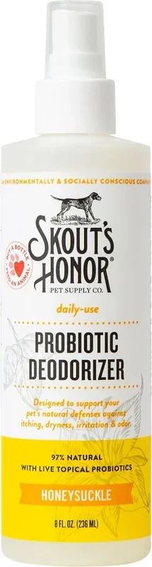 Skout’s Honor Probiotic Honeysuckle Daily Use Pet Deodorizer, 8 fl. oz.