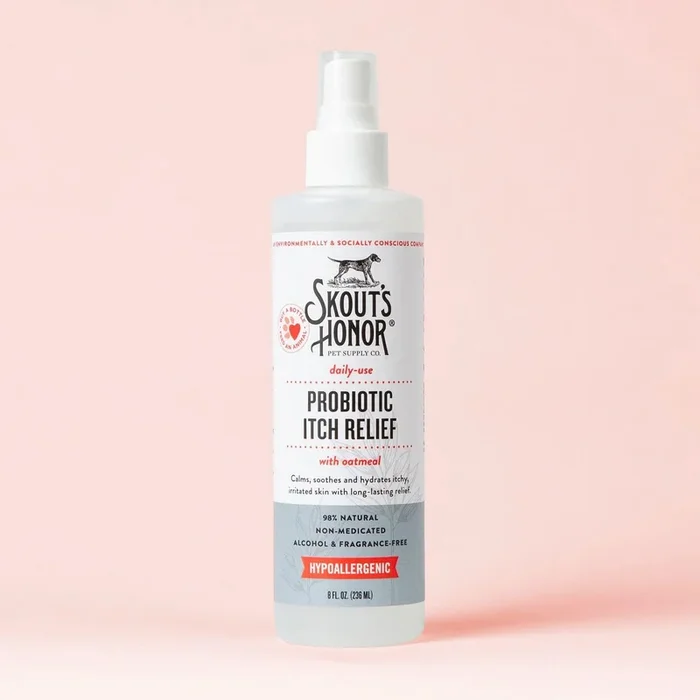 Skout’s Honor Probiotic Itch Relief With Oatmeal 8-oz Spray For Dogs & Cats