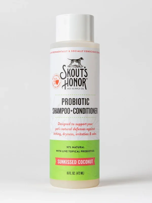 Skout’s Honor Probiotic Shampoo + Conditioner Sunkissed Coconut for Dogs