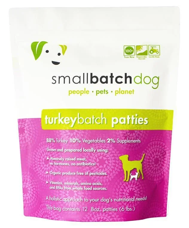 Small Batch Turkey Patties Frozen Raw Dog Food