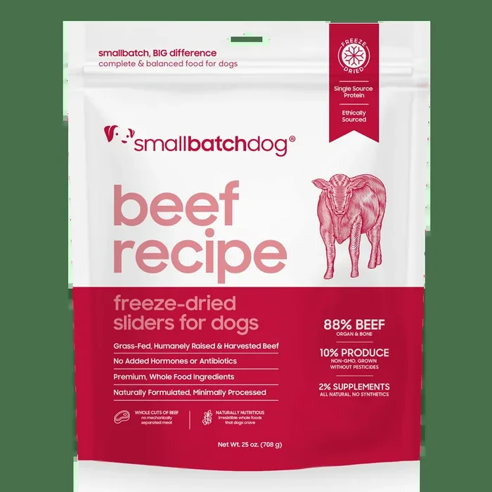 Smallbatch Freeze-dried Beef Sliders for Dogs