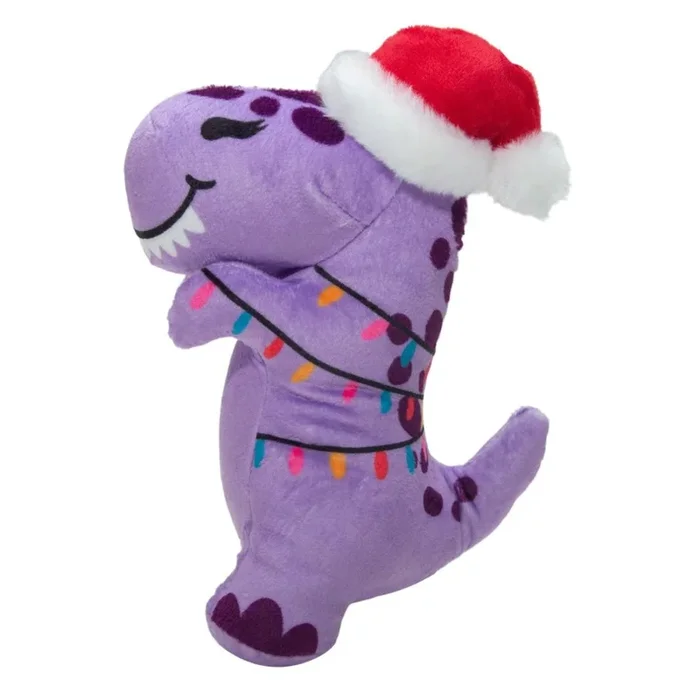 Snugarooz T-rex With Christmas Lights Dog Toy