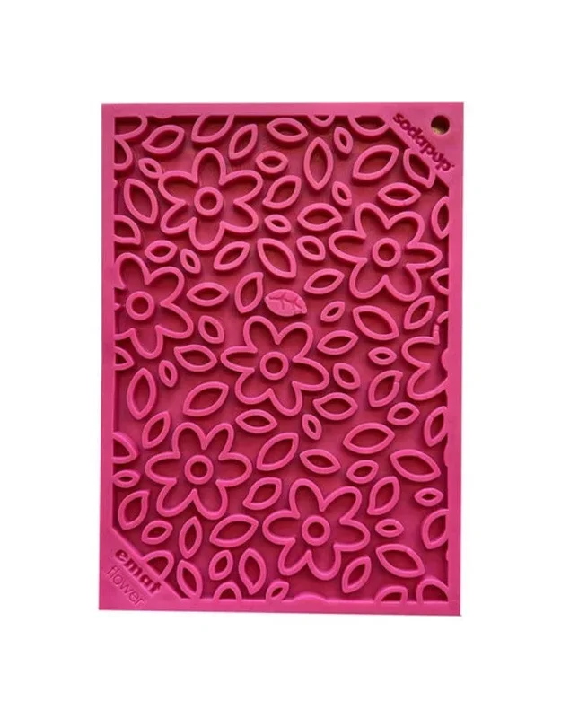 SODAPUP eMat Enrichment Lick Mat for Dogs and Cats Flower Design