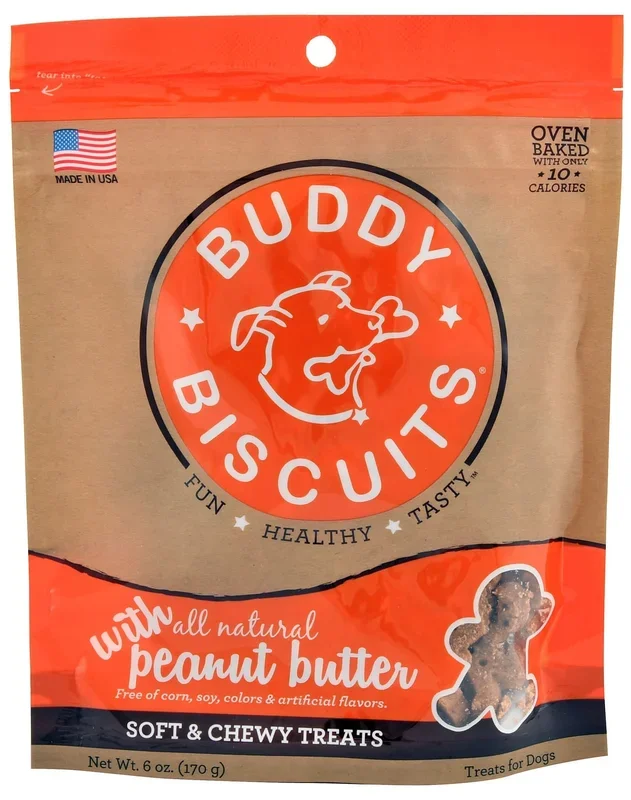 Soft & Chewy Buddy Biscuits Dog Treats, 6 oz
