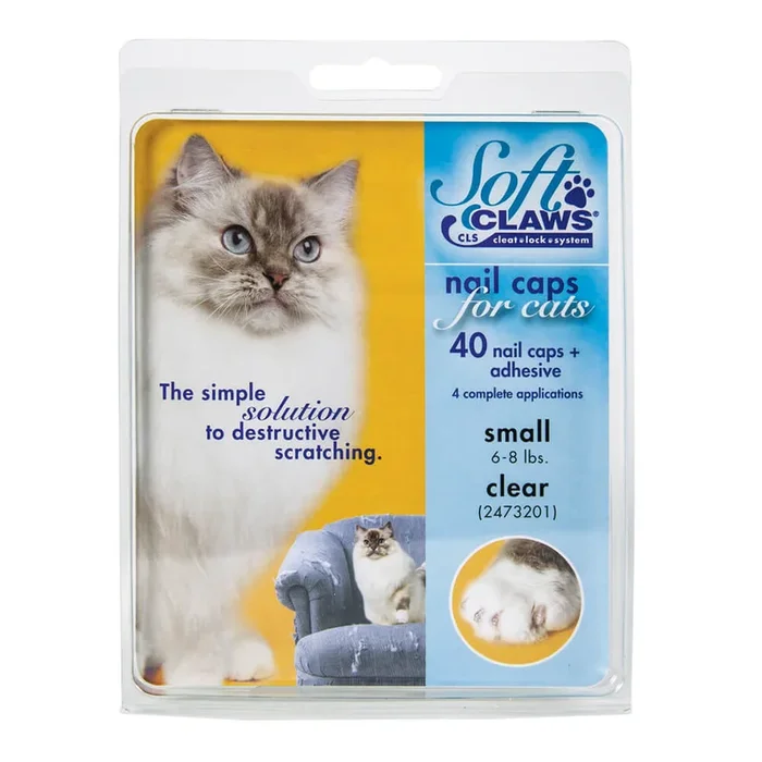 Soft Claws Nail Caps for Cats, 40 ct