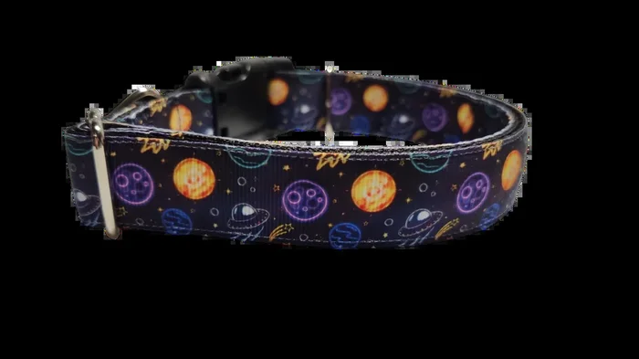 Space Travel Nylon Dog Collar