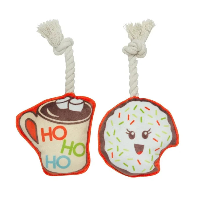 Speckle and Spot by Ore’ Originals – Mini Dog Toy Set | Mug & Cookie