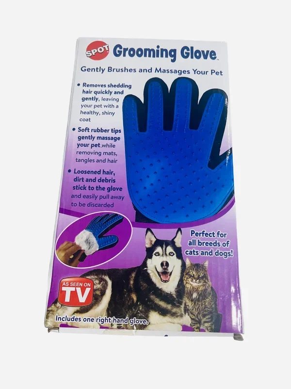 spot grooming glove perfect for all breeds of cats and dogs