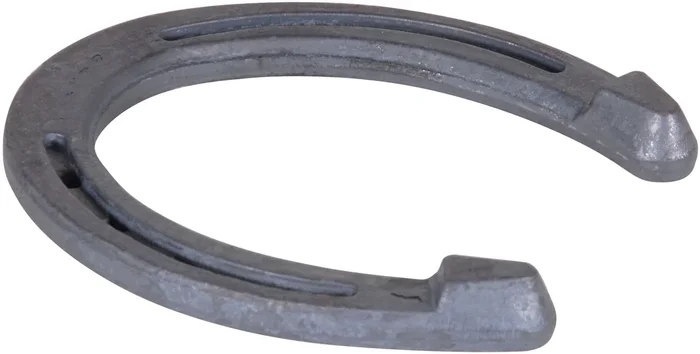 St. Croix Regular Weight Heeled Steel Horseshoes – Forged, Durable, Unclipped Hoof Shoes with Angled Heel Calks