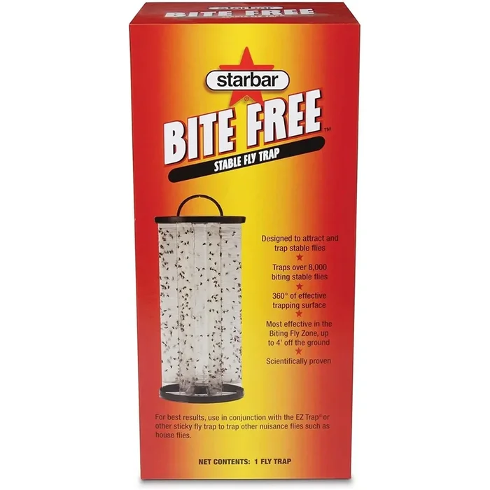 Starbar Bite Free Stable Fly Trap Insecticide-Free Livestock & Pet Protection Captures 8,000 Flies