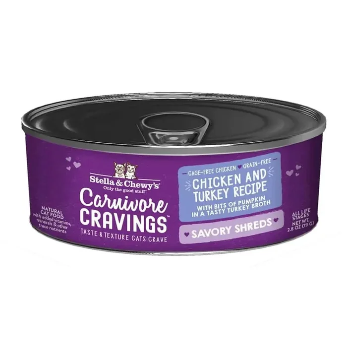 Stella & Chewy’s Cat Carnivore Cravings Shredded Chicken & Turkey