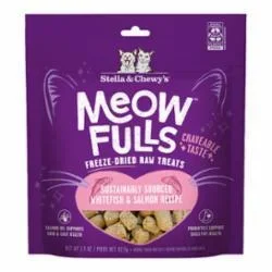 Stella & Chewy’s Cat Meowfulls Freeze Dried Treat Whitefish & Salmon 1.5oz