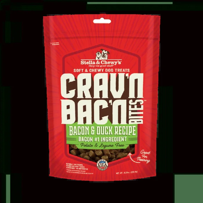 Stella & Chewy’s Crav’n Bac’n Bites Bacon & Duck Recipe Dog Treats