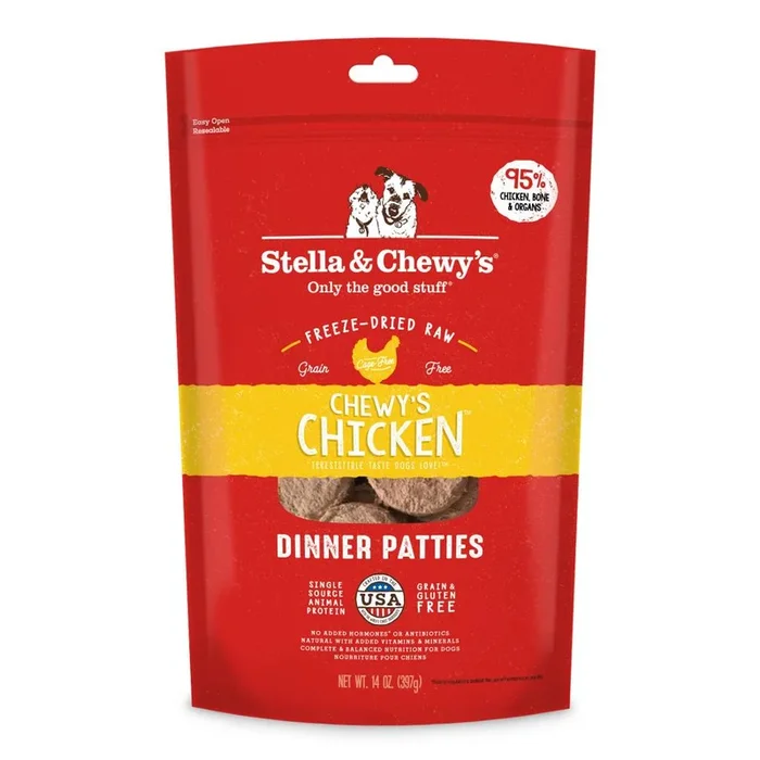 STELLA & CHEWY’S Freeze-Dried Dog Food Dinner Patties Chicken