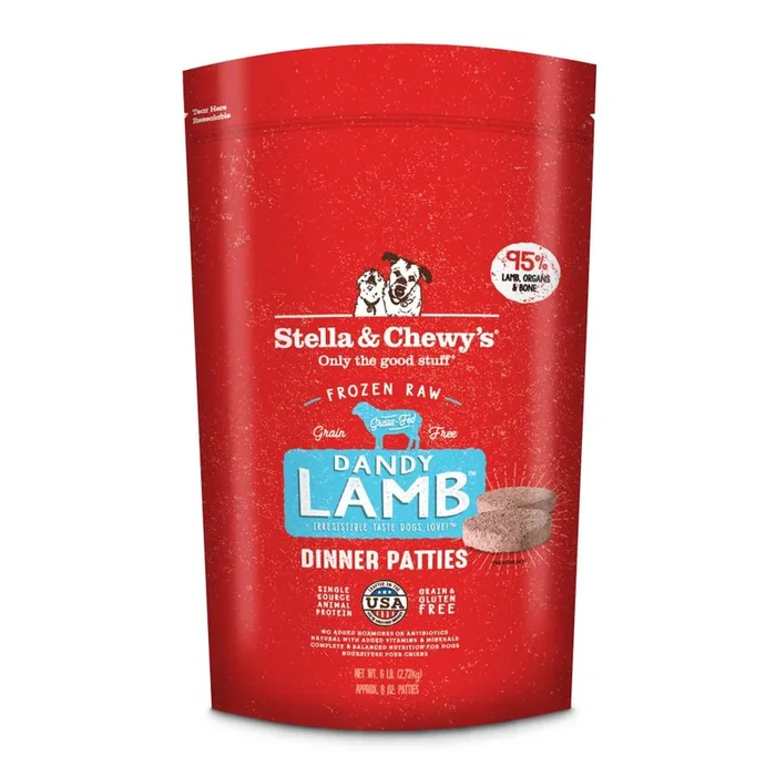 STELLA & CHEWY’S Frozen Dog Food Dinner Patties Dandy Lamb
