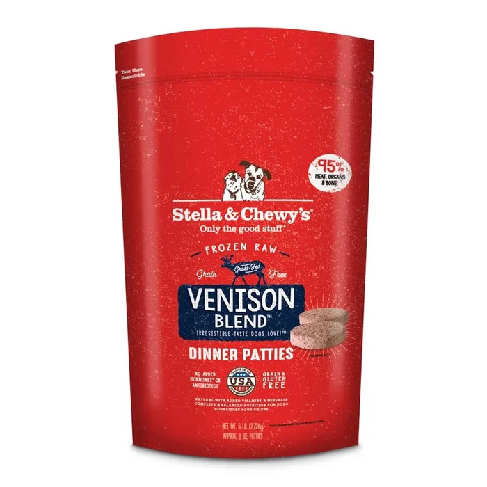 STELLA & CHEWY’S Frozen Dog Food Dinner Patties Venison Blend