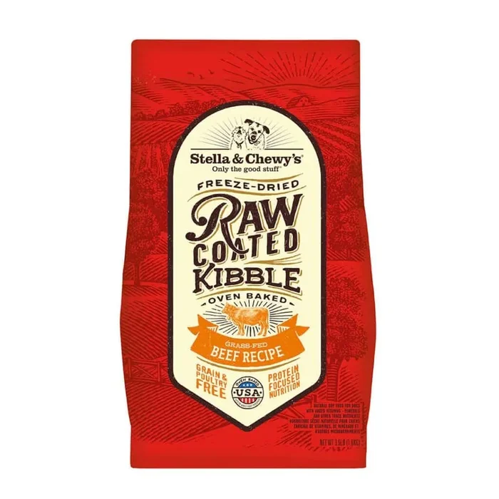Stella & Chewy’s Grass-Fed Beef Raw Coated Kibble Dry Dog Food 22lb