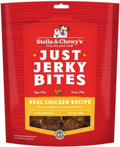 Stella & Chewy’s Just Jerky Bites Real Chicken Recipe Grain-Free Dog Treats