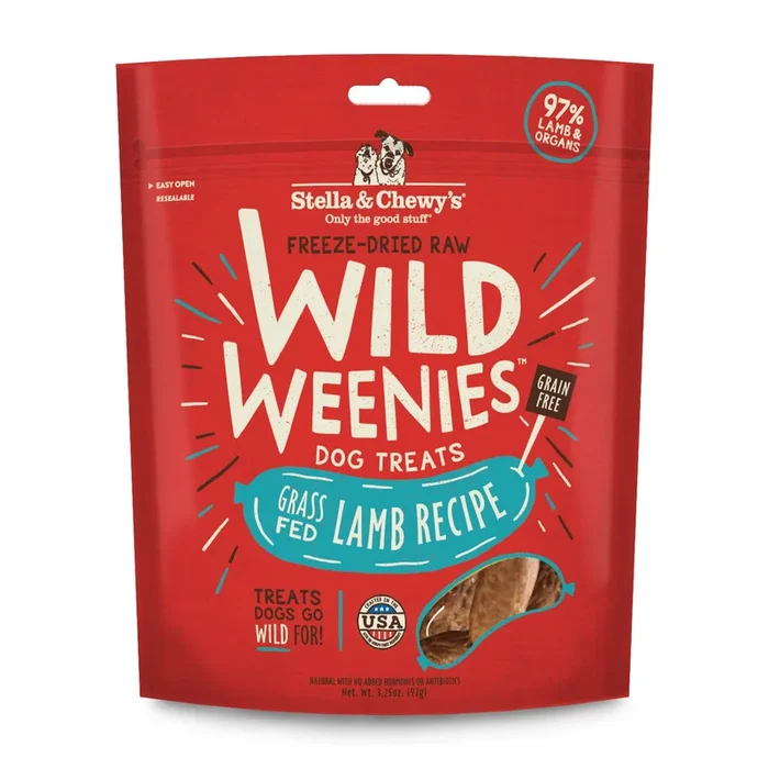 STELLA & CHEWY’S Lamb Wild Weenies Dog Treats 3.25 oz.