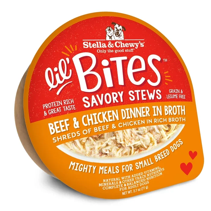 Stella & Chewy’s Lil’ Bites Savory Stews Beef & Chicken Dinner in Broth