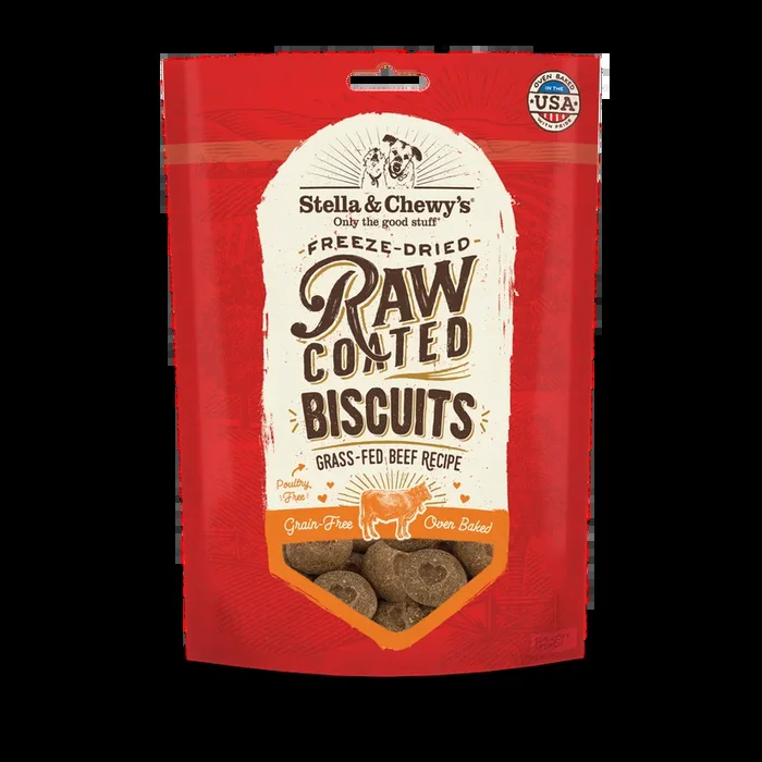 Stella & Chewy’s Raw Coated Biscuits Grass Fed Beef Recipe Dog Treats