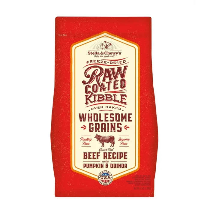 Stella & Chewy’s Raw Coated Kibble With Wholesome Grains Grass Fed Beef Recipe Dry Dog Food