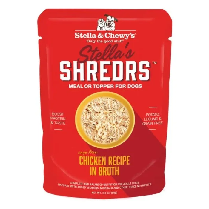 STELLA & CHEWY’S Shredrs Chicken Recipe for Dogs 2.8oz CASE/24
