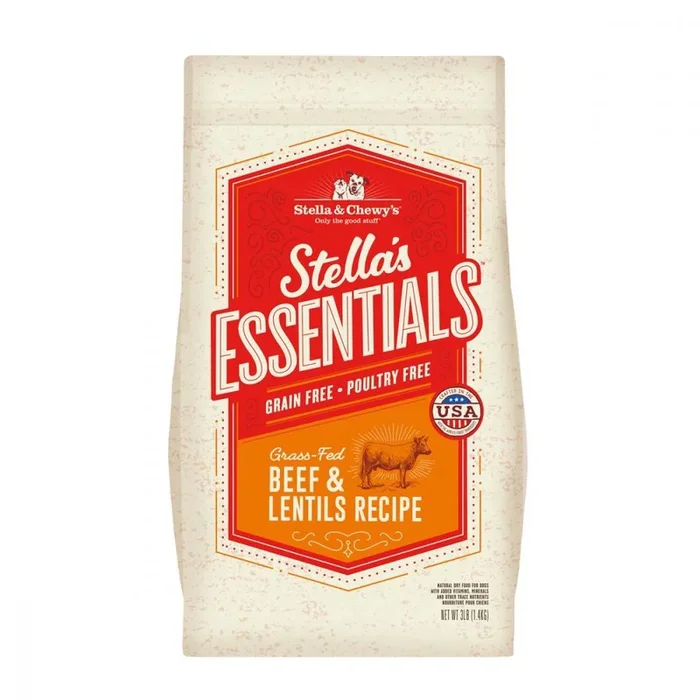 Stella & Chewy’s Stella’s Essentials Kibble Grass Fed Beef & Lentils Recipe Dry Dog Food