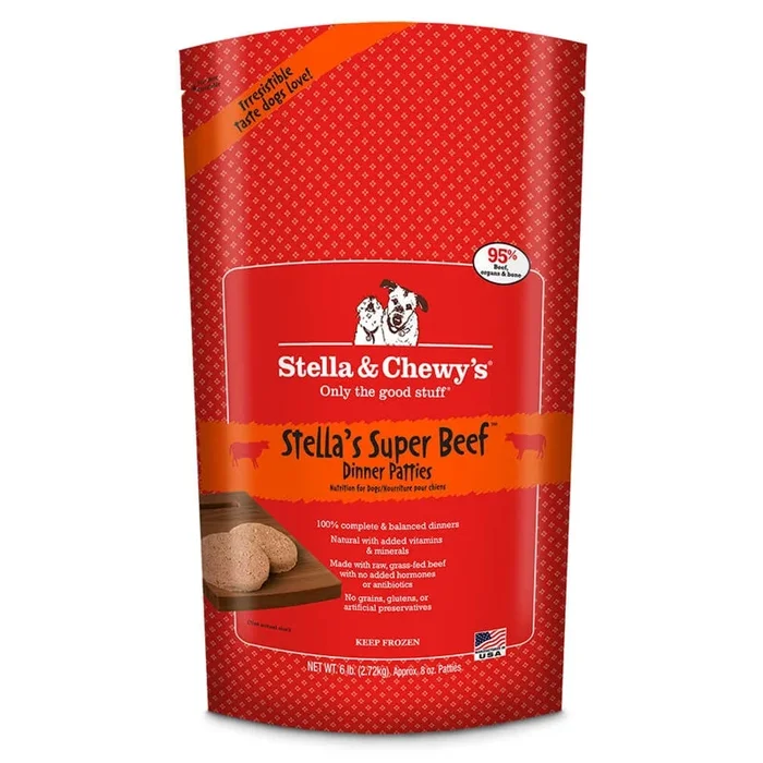 Stella & Chewy’s Stella’s Super Beef Grain-Free Frozen Raw Dinner Patties Dog Food