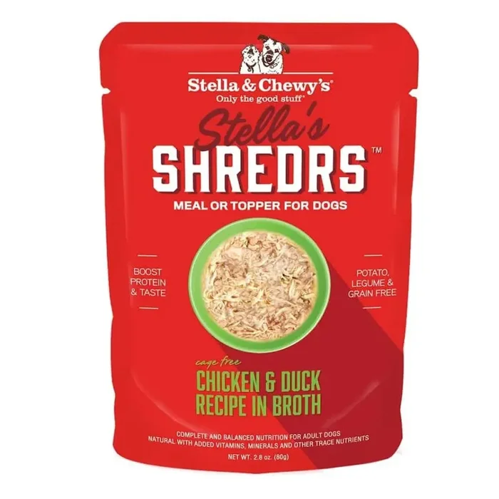 Stella & Chewy’s Stella’s Shredrs Chicken & Duck Recipe in Broth