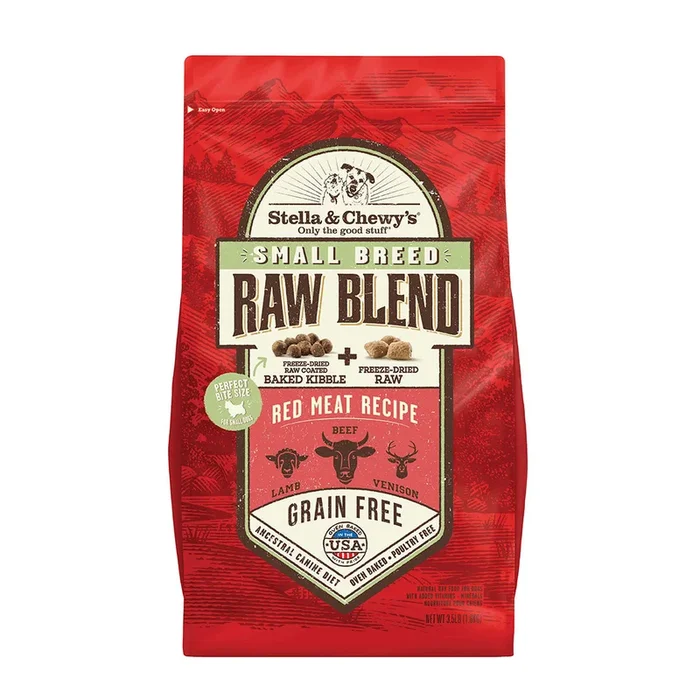 STELLA & CHEWYS Dry Dog Food Raw Blend Baked Kibble Red Meat Recipe Small Breed