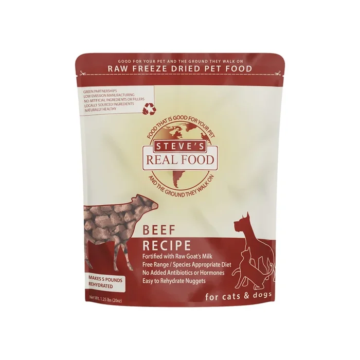 Steve’s Real Food 1.25 lb Freeze Dried Nuggets for Dogs and Cats