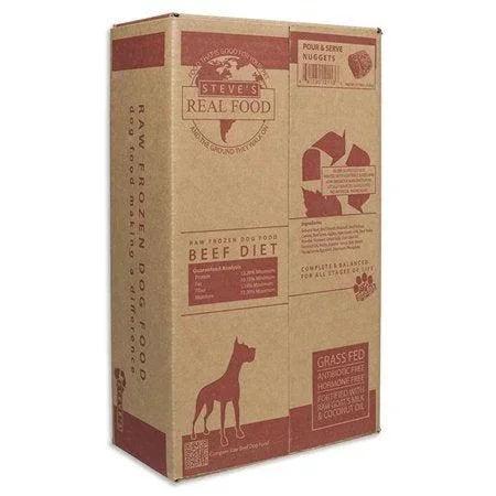 Steve’s Real Food BARF Beef Bulk Patties Frozen Raw Dog Food