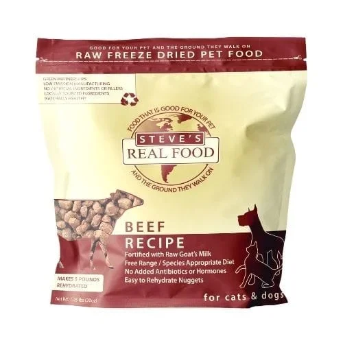 Steve’s Real Food Freeze-Dried Raw Beef Diet for Dogs & Cats