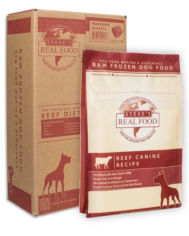 Steve’s Real Food Frozen Beef Dog & Cat Nuggets 9.75lb