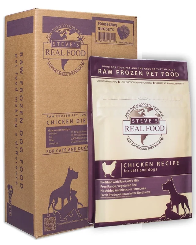 Steve’s Real Food Frozen Chicken Patties Dog & Cat Food 13.5lb